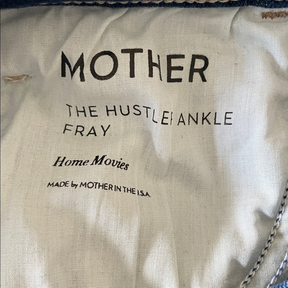 Mother The Hustler Ankle Fray Jeans Women’s Size 26 Home Movies Dark Wash - Picture 9 of 11